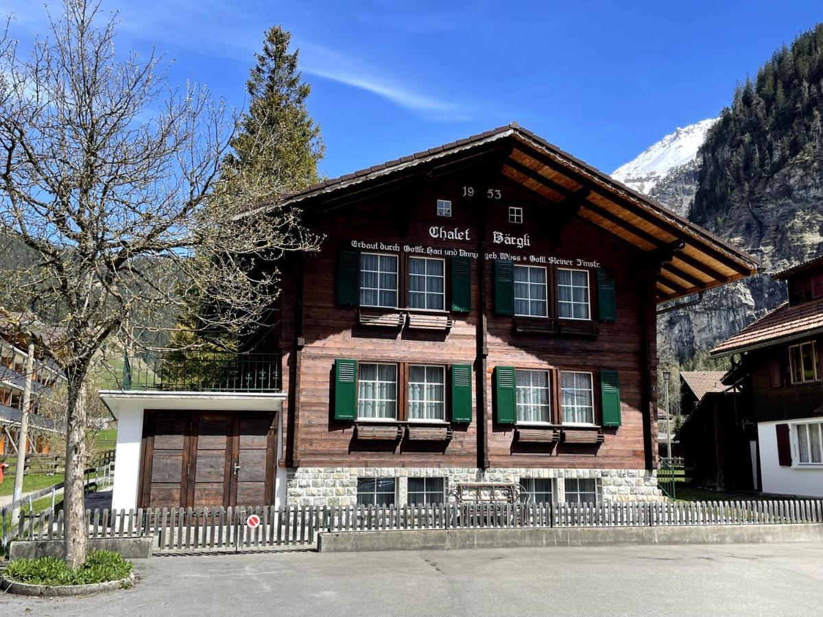 Familienferien Im Chalet Baergli Kandersteg Exterior foto